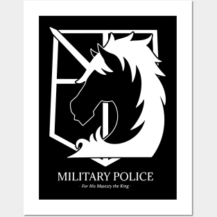 attack on titan logo military police Posters and Art